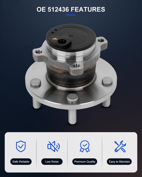 Rear Wheel Hub And Bearing Assembly For Kia Forte 2010 2013 Forte Koup 5 Lug With ABS Direct Fit OE Quality Plug And Play