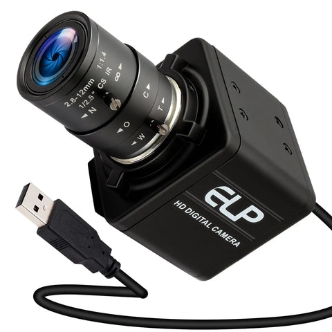 2MP Global Shutter USB Camera With 90FPS High Frame Rate, 4x Manual Zoom Lens 2.8-12mm for machine vision and live streaming