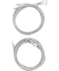 Heavy Duty Garage Door Cable And Pulley Replacement Kit With Two 3 Inch Stationary Pulleys And Two Galvanized Aircraft Cables 3/32 Inch And 1/8 Inch Diameter Plus 10 Fasteners Rust Resistant Steel For Overhead Sectional Doors