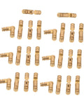 Solid Brass Pro Grade Hidden Hinges Set For Keepsake Boxes And Wooden Cabinets Cylindrical Invisible Barrel Hinges 25 Piece Kit