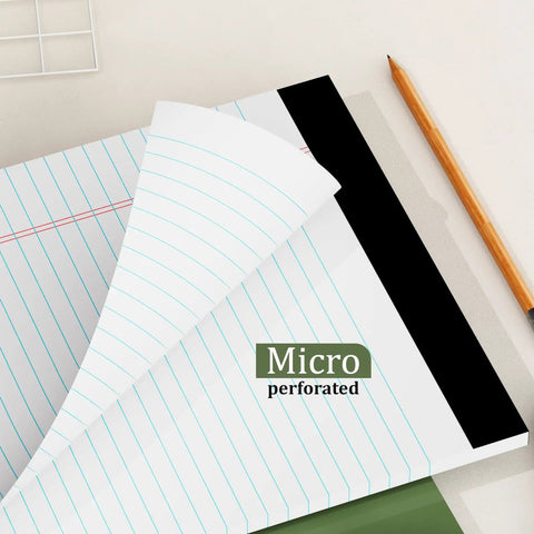 12 Pack Legal Pads 8.5 By 11.75 College Ruled Notepads White Paper Perforated Writing Pads With 30 Sheets Narrow Ruled