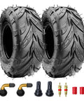Tubeless 145 70 6 Tire Set For Coleman PowerSports Mini Bikes Go Karts ATVs And Four Wheelers 2 Pack with accessories