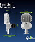 45W Dusk to Dawn Outdoor Light With Adjustable Wattage 18 27 36 45W And 3000K 4000K 5000K LED Color Temps Side and Back