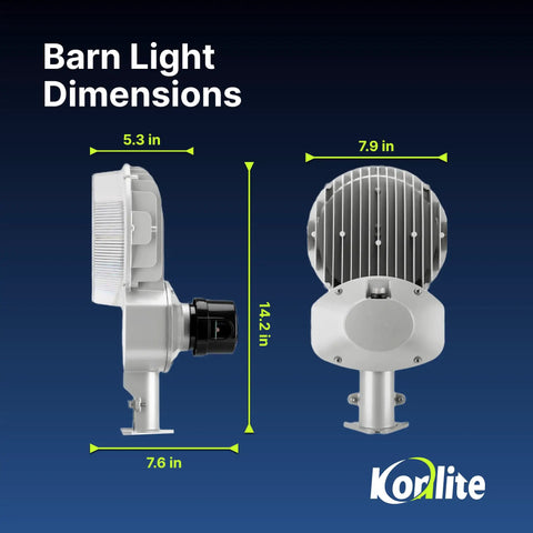 45W Dusk to Dawn Outdoor Light With Adjustable Wattage 18 27 36 45W And 3000K 4000K 5000K LED Color Temps Side and Back