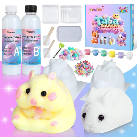 Taba Squishy Making Kit For DIY Squishies One To One AB Liquid Silicone For Ultra Soft Squishies with molds and tools