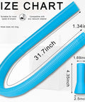 All Purpose Dryer Vent Cleaning Kit With Vacuum Hose Attachment For Most Vacuums, size chart dimensions shown.