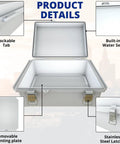 Heavy Duty Outdoor Junction Box Waterproof IP67 Plastic Enclosure With Mounting Plate And Two Three Quarter Inch NPT Ports