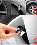 Person installing 20 Piece Aluminum Tire Valve Cap Set With Hexagon Design And Rubber O Ring Seal on car tire.