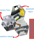 Clear 1/2 Inch PU Polyurethane Air Hose used in automobile repair, factory floors, and automation industries.
