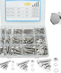 All In One 456 Piece Hex Bolts And Screws Set M5 M6 M8 With 304 Stainless Steel Nuts And Washers For DIY Home Shop And Auto Repairs Heavy Duty Fasteners Kit For Quick And Strong Fixes, assorted in organizer case