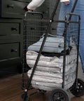Folding Shopping Cart With Wheels For Grocery And Laundry, carrying laundry, lightweight durable trolley with easy grip handle