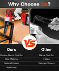 Comparison of Cordless Rivet Gun For Milwaukee 18V Battery Tool Only with manual rivet gun, showing efficiency and ease of use