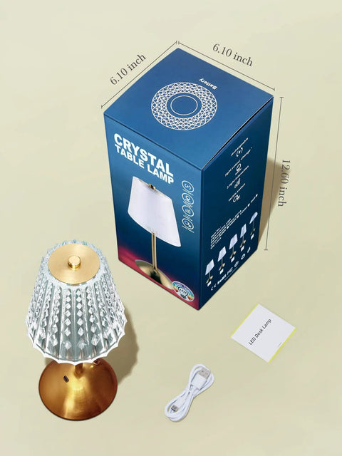 Cordless Dimmable Lamp With Touch Control And 3 Color Modes, Rechargeable 2000mAh Battery, Vintage Ambient Light in box
