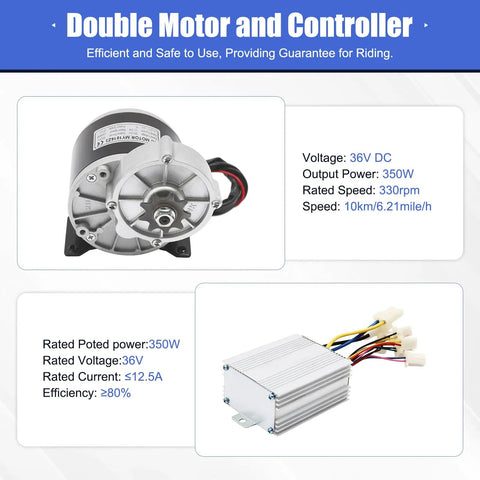 36V 350W Electric Cart Conversion Kit motor and controller details for DIY builds