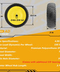 13 Inch No Flat Ever 4.00 By 6 Tire And Wheel Replacement For Gorilla Cart showing dimensions and specifications
