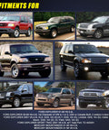 Collage of Ford Explorer and Mercury Mountaineer models from 1999 to 2001, suitable for Premium Fuel Pump Module Assembly E2296S Direct Fit Plug And Play.