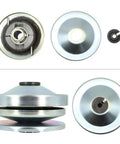 Three Quarter Inch Beefy Torque Converter CVT For Go Karts Drop In Fit Torq A Verter TAV2 30 Series top view and side view