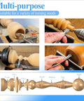 Multi-purpose woodturning using 60 x 12 x 1.5 mm tungsten carbide scraper inserts for planer and helical cutter heads.