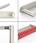 Adhesive Toilet Paper Holder With Double Post Pivoting Design In Brushed Nickel Finish Stick On No Drill Stainless Steel And Zinc Alloy Roll Holder