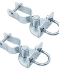 Heavy Duty 2 Pack T Post Gate Hinge Kit With One And Three Eighths Inch U Bolt Clamps Built To Last 200 Degree Rotating Female Hinges
