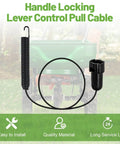 Lawn Spreader Control Cable Replacement For Mini Broadcast Spreader, 21 Inch Length, Spreader Locking Lever Pull Cable