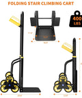 Heavy Duty Stair Climbing Hand Truck With 440 Lbs Capacity Featuring Six Swivel Wheels Telescopic Handle for easy hauling