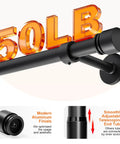 Heavy Duty Extra Long Curtain Rods for Those Huge Windows and Sliding Doors Adjustable From 12 to 20 Feet 1 Inch Thick Metal Brackets Black Drapery Rod for Living Room Patio and Outdoor Spaces with 50LB Support