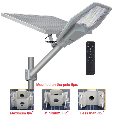 Next Level 400W Solar Street Light With 40000 Lumens Dusk To Dawn IP67 Outdoor LED Lamp Remote Control 48000mAh LiFe Battery Perfect