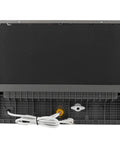 Compact 22 Inch RV Countertop Dishwasher With LED Touch Controls And Child Lock Featuring Eight Heavy Duty Wash Settings And Triple Stage Filtration back view showing connections and power cord.