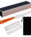 Guitar Fingerboard Luthier Tool Kit With Fret Crowning File, Fret Leveling Beam, Guards, and Portable Bag