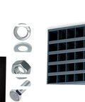 Massive Nut Bolt And Washer Assortment Kit With 1455 Piece Hardware Fasteners In A 40 Compartment Bin with detailed view