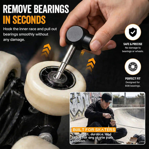 Using Skate Bearing Press And Puller Tool For Inline Skates Skateboards Longboards Kick Scooters 8mm 608 Bearings Install Remover