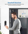 Man using 1080P Wireless Video Doorbell Cam With AI Human Detection, Crystal Clear Night Vision, Two Way Talk, 2.4GHz WiFi
