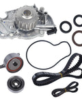 Timing Belt Kit With Water Pump For 2.2L 2.3L L4 Engines - components including belt, seals, and bearings