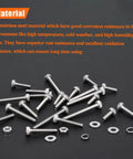 Pro Grade Heavy Duty Hex Socket Head Cap Screws Kit In 304 Stainless Steel, M2.5 Thread, with nuts and washers on display