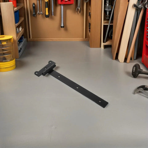 Heavy Duty T Shaped Door Hinge With Black Plastic Coating For Garden Gates And Barn Doors Quiet Slotted Bearing Hardware