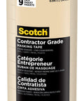 Contractor Grade Masking Tape 0.94 Inch By 60.1 Yard Pack Of 36 Rolls, label in multiple languages, shown in packaging