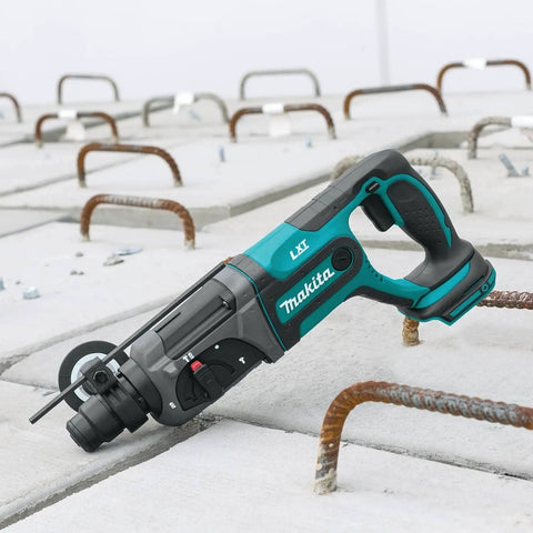 18V LXT Cordless Rotary Hammer With SDS Plus Bit Compatibility, 3 Mode Operation Including Rotation Only, tool on concrete