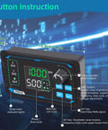 Front view of Dual Channel PWM Signal Generator With Independent Display And Pro Grade Preset Storage for Square Wave Pulses.