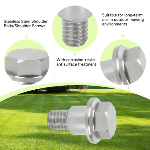 2 Pack Heavy Duty Shoulder Bolts For Riding Mower Deck Suspension And Chassis Hardware Cross Reference 532196539.