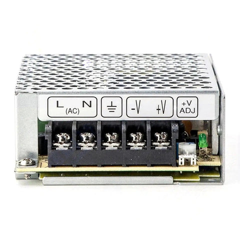 Heavy Duty 35 Watt 12 Volt 3 Amp Single Output AC DC Switching Power Supply showing connector panel for easy installation.
