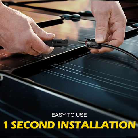 Connecting 3 Ft 10 AWG Solar Extension Cable With Male And Female Connectors Waterproof Outdoor Solar Panel Cable Kit