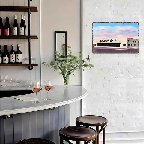 Building Vintage Metal Wall Art Signs From Industrial Grade Aluminum Ultra Durable Rust Resistant Decor For Home Or Office Walls With Self Forming Protective Oxide Layer And A Built To Last Premium Look. 8x12 aluminum wall sign in modern bar