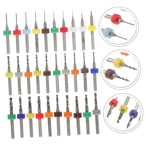 30 Piece Tiny Drill Bits For Jewelry Making And PCB Engraving Tungsten Steel Micro Drill Bit Set For Circuit Boards And DIY Crafts