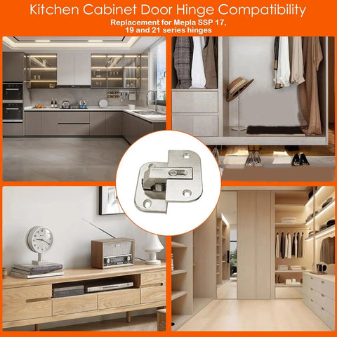 2 Pack Heavy Duty Stainless Steel Cabinet Hinges with Concealed Adjustable Design for Corner Cabinets Rust Resistant