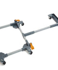 Heavy Duty Mobile Base And Table Saw Extension Combo Rock Solid Shop Workhorse With Swivel Casters and Foot Locked Brakes, adjustable rolling frame.