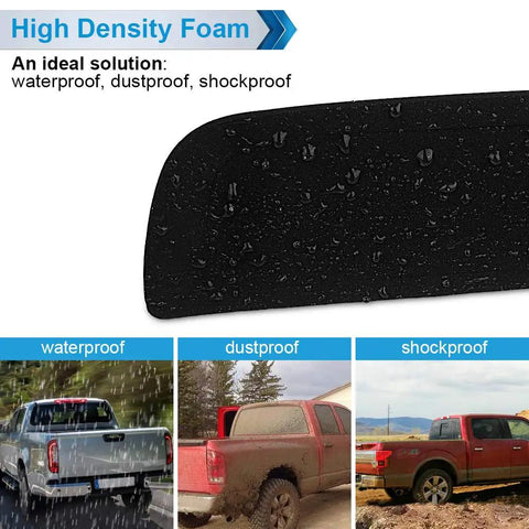 Third Brake Light Gasket Seal For 2014 To 2018 Chevy Silverado 1500 And 2015 To 2019 GMC Sierra 1500 2500HD 3500HD High Mount Stop Lamp Heavy Duty Waterproof Cushion Flame Resistant Chemical Resistant Single Sided Adhesive black foam gasket with water, dust, and shockproof use