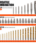 Assorted set in 72 Piece Bolt Extractor Kit With Left Hand Drill Bits For Damaged Rusted Rounded Off Bolts Nuts And Screws Lug Nut Removal Tool Easy Out Screw Extractor Set The Perfect Gift For Men Dad Husband Boyfriend.