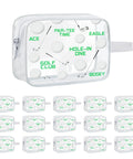 16 Pack Clear PVC Zip Pouch Bags For Travel And Everyday Use See Through Makeup Toiletry Snack Organizer Bags
