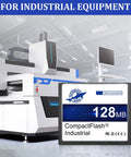 Heavy Duty 128Mb Compact Flash Memory Card Type I FAT16 Industrial Grade CF Card displayed in industrial setting.
